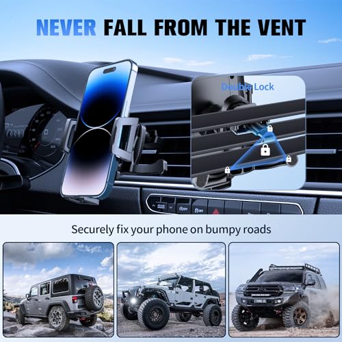SUUSON Upgraded 3-in-1 Car Phone Holder Mount for Car, Carbon Black - color: Carbon Black