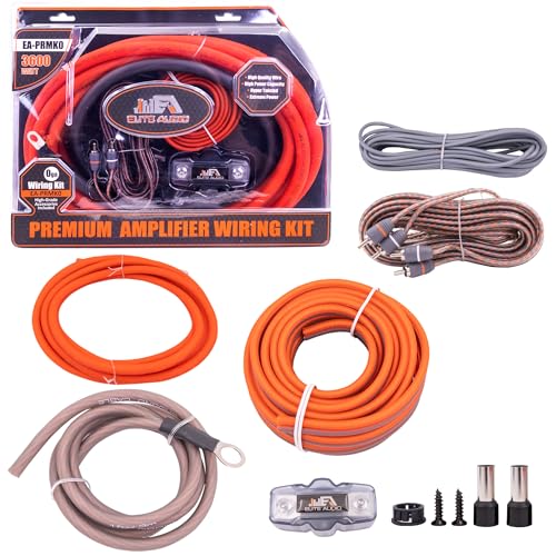 Elite Audio 0 Gauge Amplifier Wiring Kit, 3600W CCA Amp Install Kit – EA-PRMK0 - size: 0 Gauge (Single Amp)