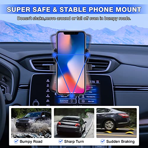 Karltys Car Phone Holder for Honda CR-V 2017-2022 Accessories, Air Vent CRV Cell Phone Holder Mount, Never Blocking Hands Free Thick Case Friendly Mobile Stand for 4-7 Inch Phones - size: 17-22 CR-V Phone Holder