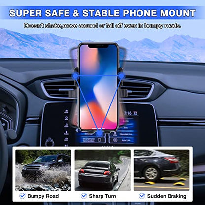 Karltys Car Phone Holder for Honda CR-V 2017-2022 Accessories, Air Vent CRV Cell Phone Holder Mount, Never Blocking Hands Free Thick Case Friendly Mobile Stand for 4-7 Inch Phones - size: 17-22 CR-V Phone Holder