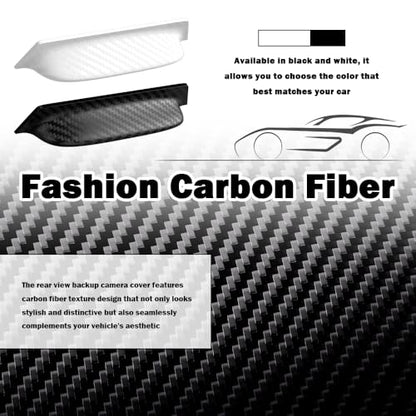 2PCS Backup Camera Rain Shield,Carbon Fiber Backup Camera for Car Anti-Rain Cover for Clear Rear View,Universal Reverse Cameras for Car Rain Cover Fits Cars/SUVs/Trucks (White/2PCS) - color: White/2PCS