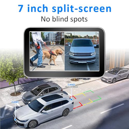 Wireless Backup Camera for Truck, Rear View Camera for Pickup, 7" Monitor - size: 7 Inch Monitor