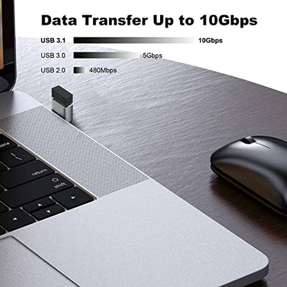 AreMe 90도 직각 USB C to USB 3.1 어댑터, 4팩