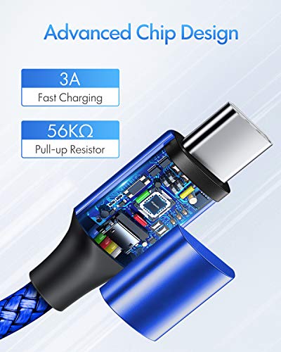 etguuds USB C to USB C Cable 6.6ft, 2-Pack 60W C to C Cable Fast Charging - color: Blue, size: 6.6ft