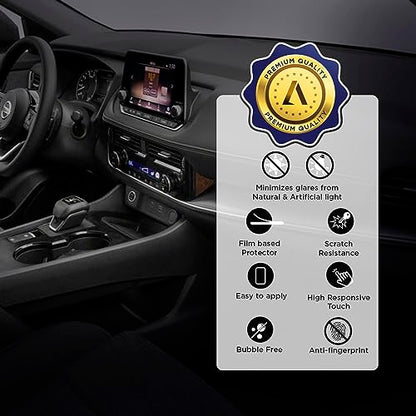 Matte Anti Glare Anti Fingerprint Premium Screen Protector for Designed for Nissan Rogue 2021 2022 2023 S SL SV Platinum Infotainment Navigation Multimedia Touchscreen Display 2 Pack