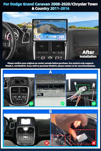 11.5" Incell Android 15 4+64G Touchscreen for Dodge Grand Caravan 2008-2020/Chrysler Town/Country 2011-2016 Car Stereo with Carplay Android Auto GPS 5G-WiFi Bluetooth EQ FM/RDS Backup Cam SWC+Canbus - color: P1-4+64G 11.5INCH