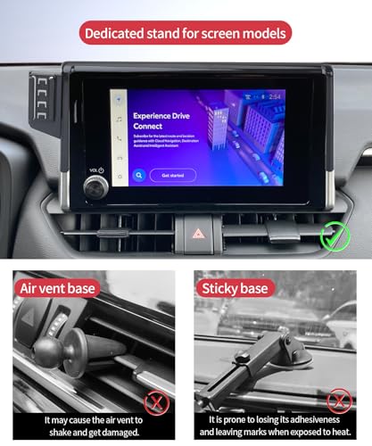 Wireless Charger Car Phone Holder for Toyota RAV4 2019-2025, 7/8" Screen