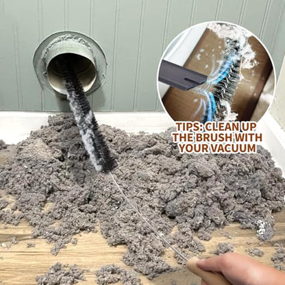 2Pack Flexible Dryer Vent Cleaning Brush - 304 Stainless Steel Lint Remover Refrigerator Coil Cleaning Brush Clothes Trap Duct Remover Home Essential Cleaning Tool Dryer Lint Brush