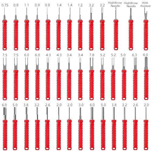 41PCS Terminal Removal Tool Kit with Storage Case and Gloves, Automotive Depinning Tool Kit, Electrical Pin Removal Tool Set, Connector Pin Extractor for Car Wiring Harness Repair