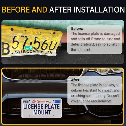 No Drill Front License Plate Holder Fits BMW X5 2019-2025, 2000-2006