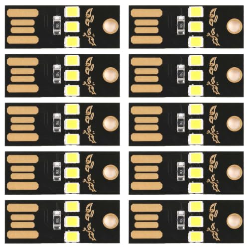 10-Pack Mini USB LED Reading Light, Flexible Neck