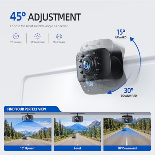 eRapta Backup Camera, AHD & CVBS License Plate Rear/Front View Back Up Camera for Car/Truck/SUV/Pick up, IP69K Waterproof LED Universal Reverse Camera-AGQT01 - color: Dark Black