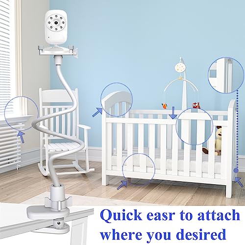 Baby Monitor Mount Holder Compatible with Momcozy,Nanit Pro & Flex Stand, Hellobaby,Blemil,Comfyer BM01,Infant Optics,ANMEATE SM935E,Vava,Motorola - color: 33"White