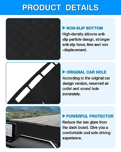 Cartist Dashboard Cover Mat for 2019-2022 2023 2024 2025 Toyota RAV4 Accessories Dash Cover Suede Dash Mat Sunshade Glare UV Rays Protector - size: dash mat for Toyota RAV4 2019-2025