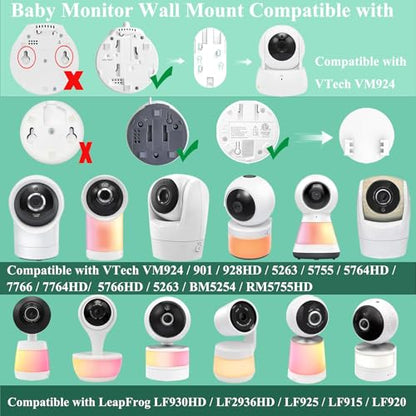 Baby Camera Monitor Mount Stand Holder Compatible with VTech VM924/ 901/928HD /5263/5755 /5764HD /7764HD/5766/5263/BM5254/ RM5755/ Leapfrog LF920HD/RM7768HD/LF815HD/LF1726FHD /LF2413 Camera - size: 33.45" for VTech/Leapfrog Camera