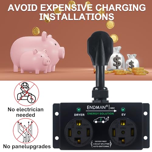 Automatic Power Switch for Dryer and EV Splitter (NEMA 14-30P Only)