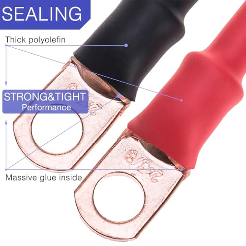 10 FT Diameter 1/2 Inch 3:1 Heat Shrink Tubing Dual Wall Adhesive Lined Marine Grade Electrical Cable Industrial Heat-Shrink Insulation Wrap Tube Black - color: Black, size: 12.7mm(1/2")-10FT