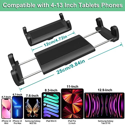 Car Truck Windshield Tablet Mount for 4-13" iPad Phone, Gooseneck 16" Long Arm Car Dashboard Holder with Lock Suction Cup & Anti Shake for iPad Pro 12.9 Air Mini, Galaxy Z Fold 4 3, Fire HD
