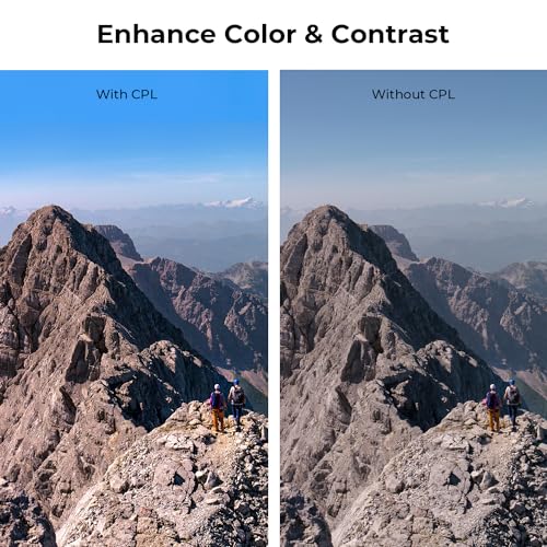 Beschoi 62mm Polarizer Filter 30 Layer Multi-Resistant Nano Coated Circular Polarizing Filter(CPL) with HD Optical Glass/Ultra Slim Frame, Reduce Glare/Enhance Contrast/Reduce Reflection - size: 62mm