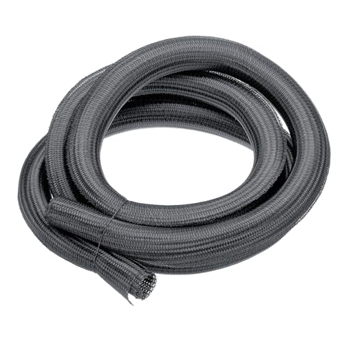 MECCANIXITY Split Sleeve Wire Loom 2" 10Ft Grey Self Wrapping Braided Sleeve UL94-V2 Fireproof PET Sleeving for Automotive, Home Cable Management - color: Grey, size: 2" x 10Ft
