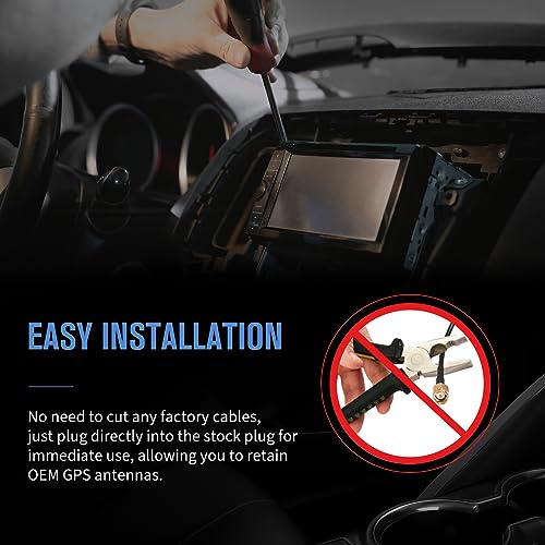 Anina SMA Male Car GPS Navigation Antenna Adapter for Toyota Lexus Corolla Tacoma Tundra HFC-III, Aftermarket Radio Coax Connector Cable for Pioneer Alpine Stereo Head Unit 86860-0C010, 86860-0D020