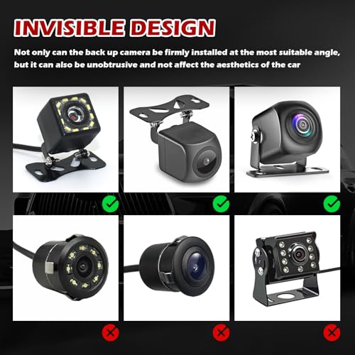 Backup Camera License Plate Mount No-Drill,Back up Camera License Plate Mount Kit Includes Screws,Screwdriver,Spacers,US Standard Licenses Plates Cameras Mounts Car Accessories