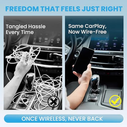 Nexustratix Wireless CarPlay Adapter for iPhone & Android, Plug and Play