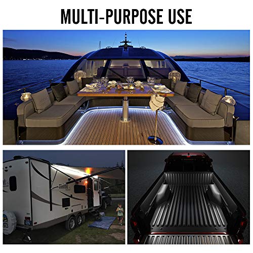 Xprite 2PCS 60" White Truck Bed Lights Strip Kit 180 LED Neon Accent Light - size: 2 PCS