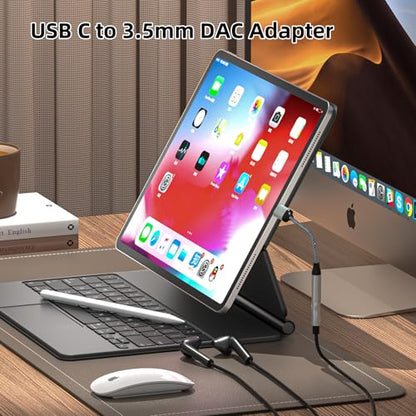 TIPSEAN USB C to 3.5mm Headphone Jack Adapter(2 Pack), USB-C to Aux Audio Dongle Cable for iPhone 17 Pro Max/17 Pro, 16/15 Pro Max, 16/15 Pro, Galaxy S23-S21 Ultra, Pixel, iPad Pro, MacBook (Gray) - color: Gray
