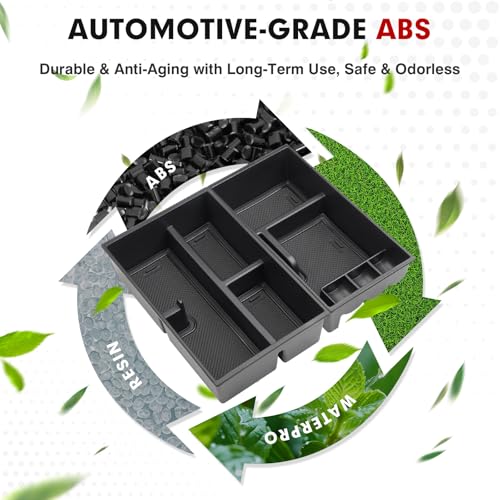 Autorder 2PCS Center Console Organizer for 2024 2025 Toyota Grand Highlander LE/XLE/Limited/Platinum/Nightshade Hybrid Accessories Armrest Storage Box Secondary Insert Tray - size: 2024-2025 Toyota Grand Highlander 2PCS