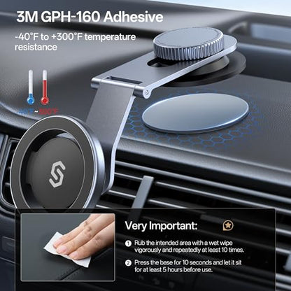 SYNCWIRE 3M VHB Adhesive Pads – 2 Pack 2.34'' Replacement Mounting Tape for Magnetic Car Phone Mounts, Strong Double-Sided Adhesive for Dashboard - size: 2.34 inch