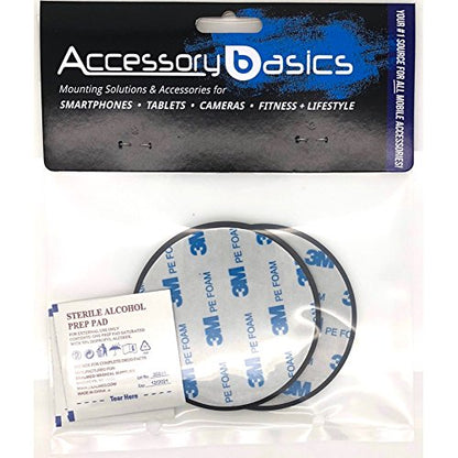 AccessoryBasics Lots of 2 Pack of 2.75" (70mm) Adhesive Mounting Disk for Boat Car Dashboard GPS (Compatible with Garmin Nuvi Drive Smart Assist Tomtom GPS & iPhone Smartphone Mount) (70mm) - color: 70mm