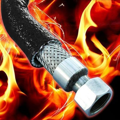 Fuel Line Heat Shield Insulation Wire Heat Shield Fuel Line Heat Shield Sleeve Fire Sleeve Silicone Coated Fiberglass Heat Protection for Automotive Hose Lines & Electrical Wiring 3/8" ID(Black) - color: Black, size: 3/8" ID*5FT
