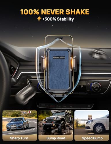 CD Slot Phone Mount, Upgraded Car Phone Holder with Anti-Slip Silicone Pads - color: Blue