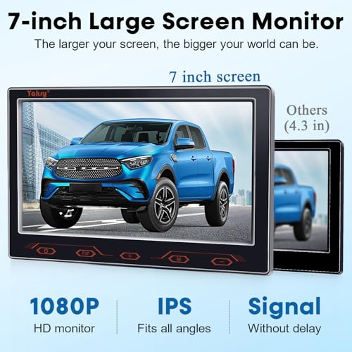 7-inch Backup Camera Ease-Setup for Cars: 1080P HD Real Time Image