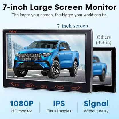 7-inch Backup Camera Ease-Setup for Cars: 1080P HD Real Time Image
