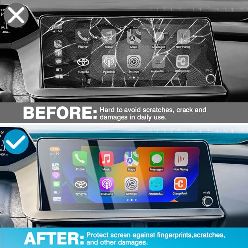 Karltys 2PC Screen Protector for 2023-2026 Toyota Prius 12.3 Inch(Limited/XLE/Nightshade Edition) [No Glare & Fingerprint] Tempered Glass Toyota Prius Accessories - size: 12.3"Toyota Prius 2023-2026
