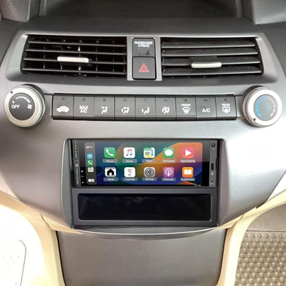 Scosche HA1707DGB Double or Single DIN Radio Install Dash Kit Compatible with Select 2008-15 Honda with Single Zone Climate Control - Aftermarket Car Stereo Installation Kit - See Fit Guide in Images - style: Dash Kit