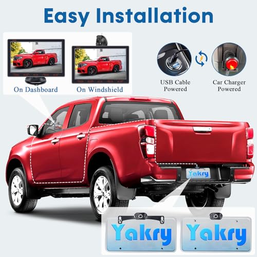 7-inch Backup Camera Ease-Setup for Cars: 1080P HD Real Time Image