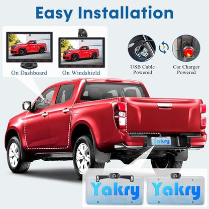 7-inch Backup Camera Ease-Setup for Cars: 1080P HD Real Time Image