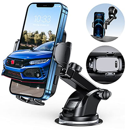 [2025 Stable Nano Suction Cup Phone Mount for Car Universal Hands-Free Suction Cell Phone Holder for Car Dashboard Air Vent Car Phone Holder Mount for Samsung iPhone 16 15 14 Plus Pro Max - size: Dash+Vent+Windshield