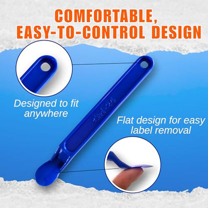 Sticker & Label Remover Tool - Plastic Peelers for Plastic, Glass & Wood – Adhesive, Decal, Price Tag, Glue & Paint Removal – Ergonomic Non-Slip Scraper for Crafts, DIY & Home Use (10)