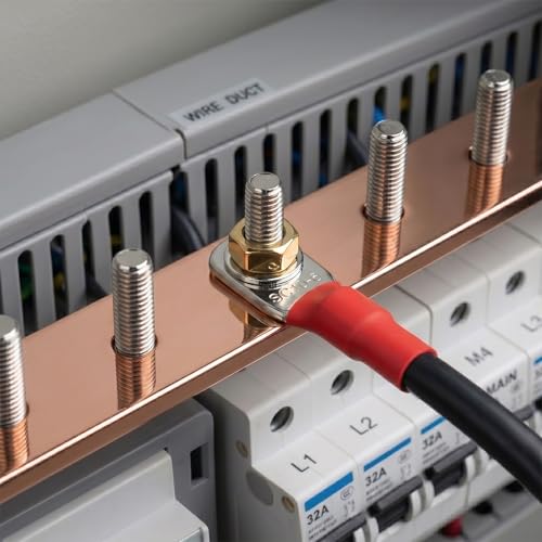 10PCS 8 Gauge Wire Connectors with Heat Shrink Tubing, Battery Terminal Ends, Tinned Copper Ring Terminals for 8 AWG - for Automotive, RV, Solar & Outdoor Power Equipment(SC10-6) - size: SC10-6