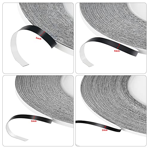 2mm / 3mm / 4mm / 5mm x 50M Phone Repair Tape Phone Screen Adhesive Tape LCD Touch Screen Repair Tape with 1 Tweezers for Cell Phone, iPad, Tablets, Laptops, LCD Screen - size: 2+3+4+5mm