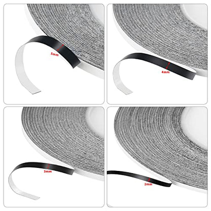 2mm / 3mm / 4mm / 5mm x 50M Phone Repair Tape Phone Screen Adhesive Tape LCD Touch Screen Repair Tape with 1 Tweezers for Cell Phone, iPad, Tablets, Laptops, LCD Screen - size: 2+3+4+5mm