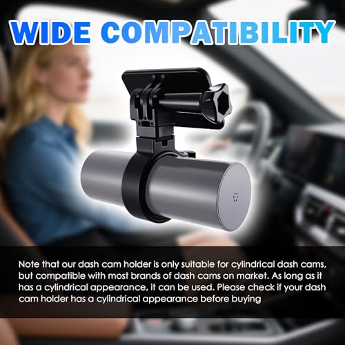 2026 Upgraded Dash Cam Mirror Mount,360° Adjustable Dash Cam Mount