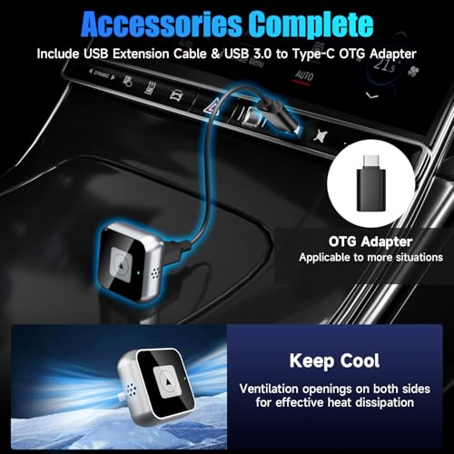 Wireless CarPlay Adapter, Wired to Wireless Car Adapter