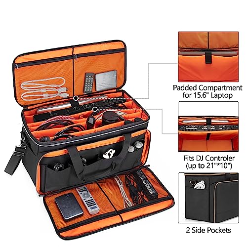 Trunab Large Travel DJ Cable File Bag with Inner Detachable Divider