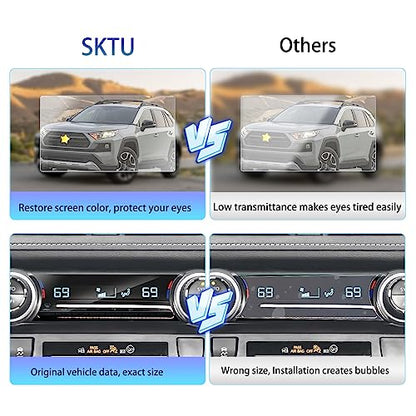 SKTU 2Pcs 2023 2024 2025 RAV4 Screen Protector for 2019-2025 Toyota RAV4 Air Conditioning Screen 2024 2025 RAV4 Accessories HD Clear Anti-Scratch - color: 2019-2025 RAV4 Air
