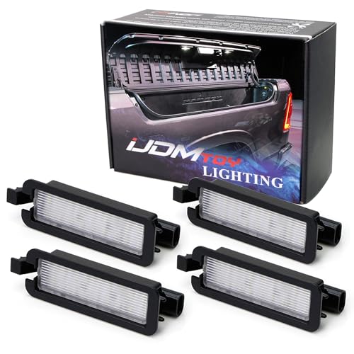 iJDMTOY 4pc 3x Brighter Xenon White 18-SMD Full LED RamBox Interior Light Replacement Compatible with Dodge 2019-up RAM 1500, 2020-up RAM 2500 3500 Truck Bed Storage Box - style: Xenon White